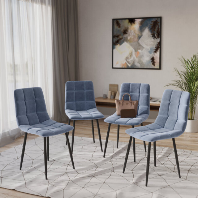 Adalaina 47cm H Tufted Velvet Upholstered Metal Armchair