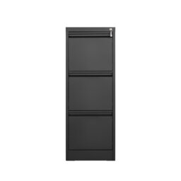 3-Drawer Lockable Vertical Filing Cabinet - Steel File Storage for Letter, Legal, A4 & F4 with Silent Full-Extension Slides & Anti-Tilt Safety for Hom