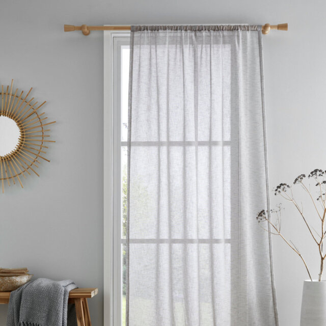 Protivin Semi Sheer Curtain Single Panel