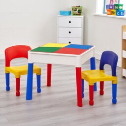 Kids 5-in-1 Activity Table and Chairs Set