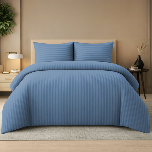 Premium Reversible Single Duvet Cover Set Pack of 2 Soft Microfiber Bedding with Zipper Closure, Corner Ties & Matching Pillowcase