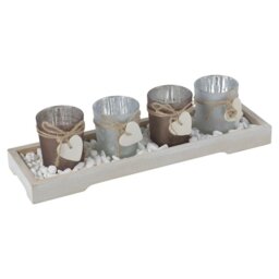Wood Tabletop Tealight Holder