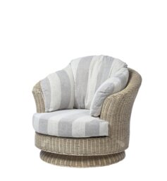 Portobello Upholstered Swivel Barrel Chair