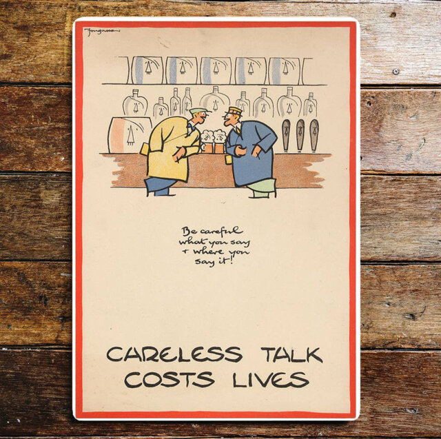 Careless Talk Cosy Lives Metal Wall DÃ©cor