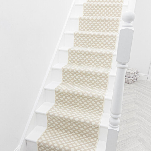 Honeycomb Beige Stair Runner â Soft & Durable Carpet Runner for Stairs & Staircases, Multiple Lengths