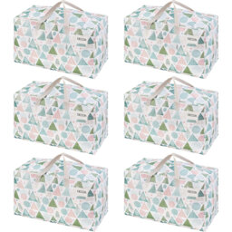Moving Bags And Large Christmas Decoration Storage Bins With Lids. Alternative To Moving Boxes, Packing Supplies For College. Heavy Duty Totes Pastel