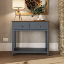 Casiano 85cm Solid Wood 2 Drawer Console Table
