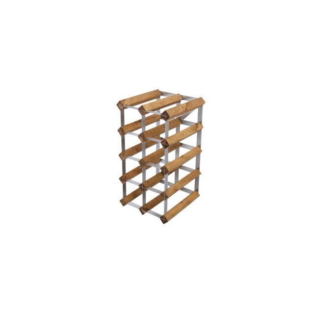 Assembled wine rack for 12 bottles. Made of Swedish pine wood and produced in Sweden.