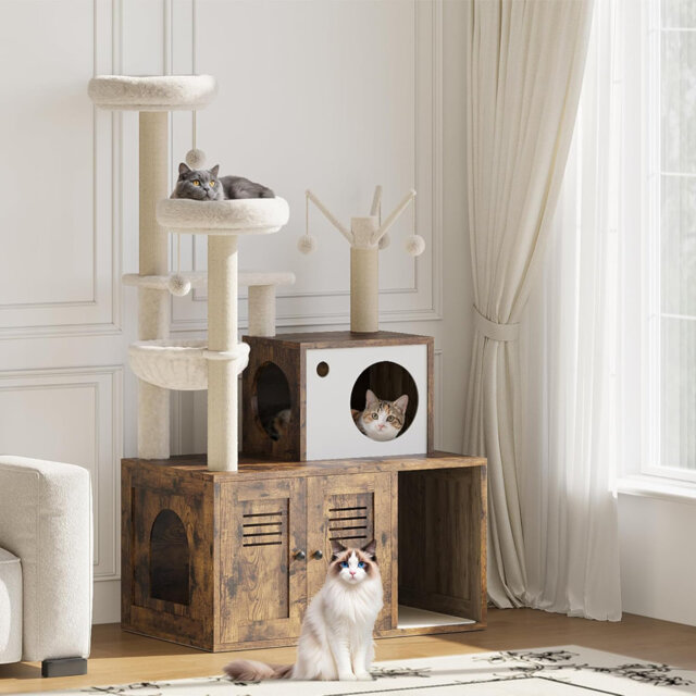 139.95cm H Cat Tree