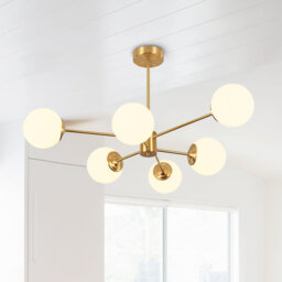 Buchholtz 90cm Modern Opal Glass Bubble Sputnik Chandelier