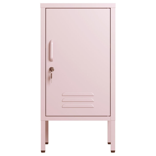 Metal Locker Nightstand with Shelf,Single Door Lockable Metal End Table,Modern Bedside Table, Versatile Side Cabinet for Bedroom, Living Room, or Offi