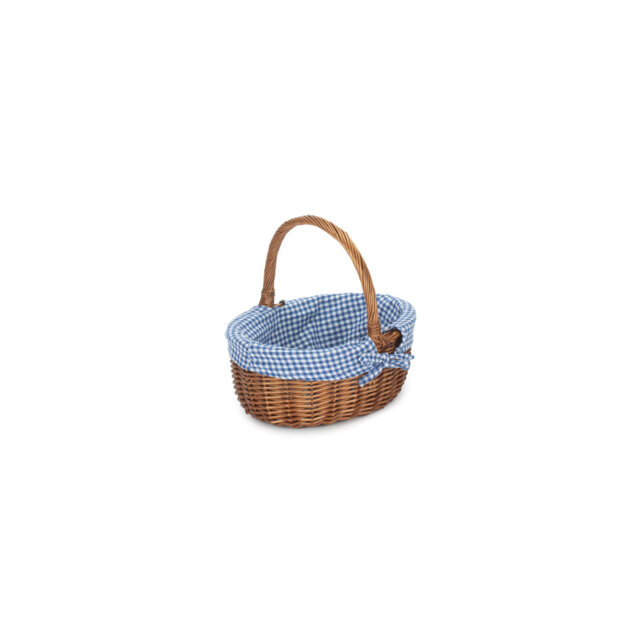 Wicker Double Steamed Shopper Basket With Lining