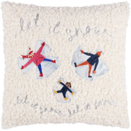 Abstract White Square Cushion