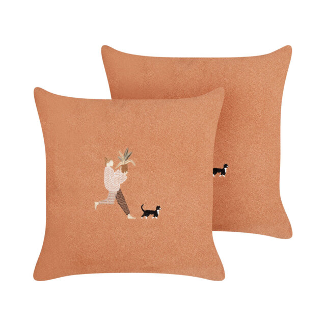 Cheatham Orange Square Cushion