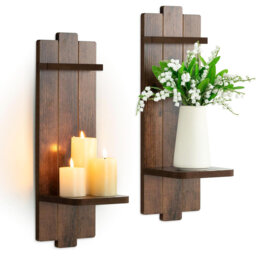 2 Piece Wood Wall Wall Sconce Set
