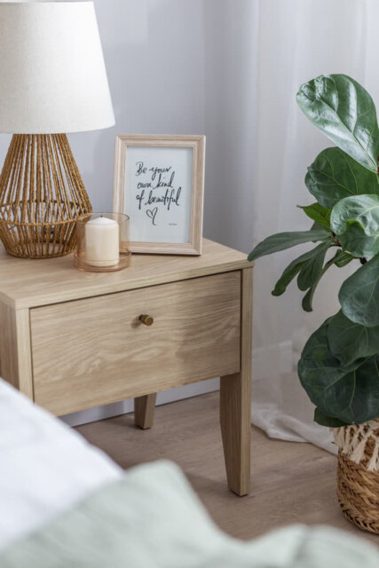 Thijmen 45cm W Manufactured Wood Bedside Table