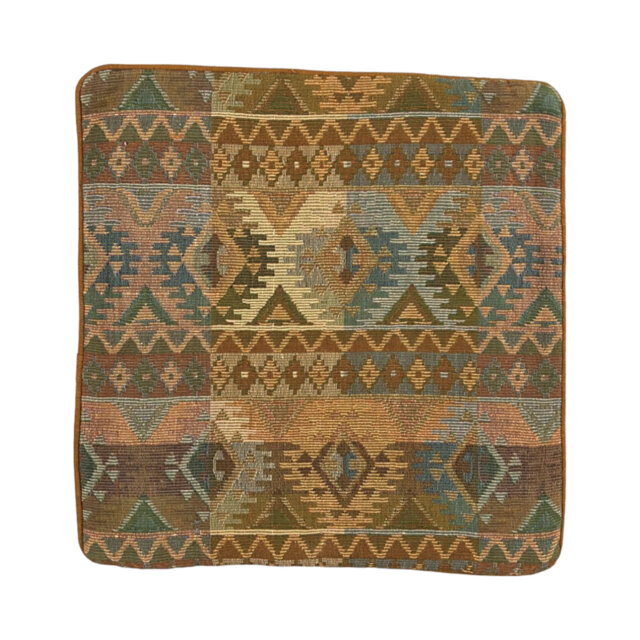 Jenkins Geometric Brown Square Throw Cushion