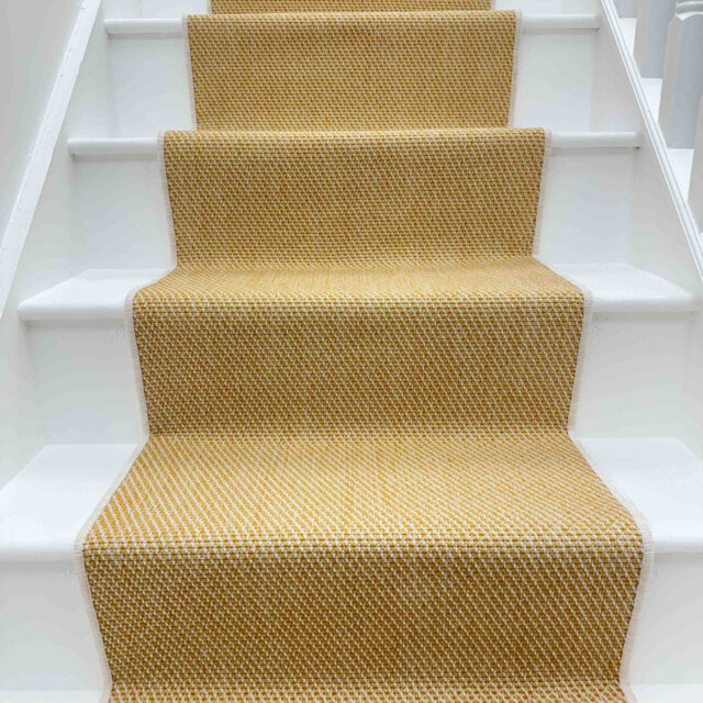 Coastal Ochre Stair Runner – Reversible, Durable & Hardwearing Carpet for Stairs & Staircases, Multiple Lengths
