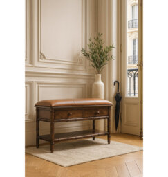 Faux Leather Upholstered Storage Bench