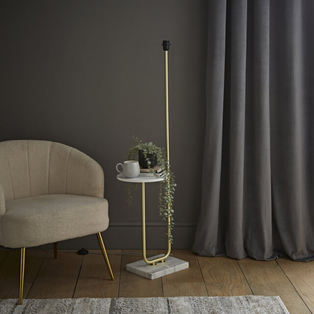 Bashar 131Cm Tray Table Floor Lamp (base only)