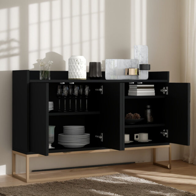 Modern Sideboard Buffet Cabinet With Storage, Minimalist Console Cabinet With Doors And Adjustable Shelves, Multifunctional Decorative Buffet Cabinet