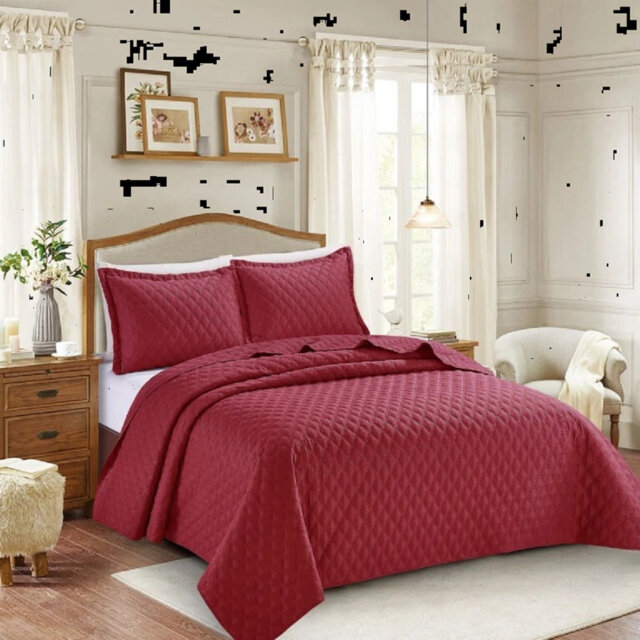 Microfiber Bedspread with Pillow Shams Included