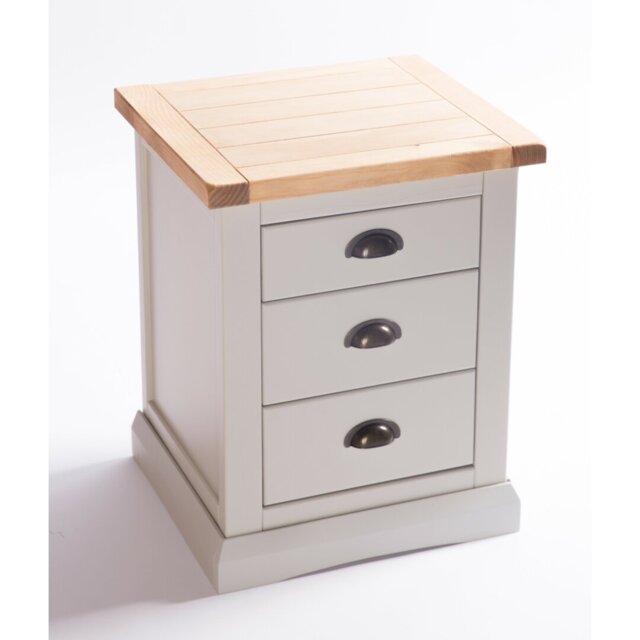 Alaric 3 Drawer Bedside Table