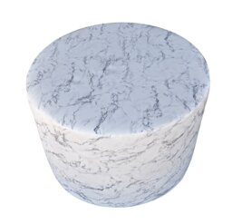 Dandys 60cm Wide Round Marble Pouf Ottoman