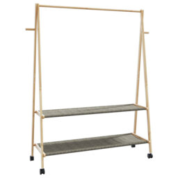 Huldah 132cm Rolling Clothing Rack