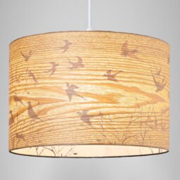 20cm H Plastic Drum Lamp Shade ( Screw On ) in Brown