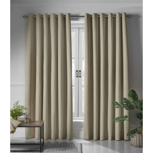 Bechard Blackout Linen Look Ring Top Curtains