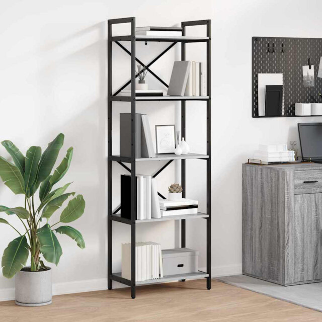 171cm H x 56cm W Steel Etagere Bookcase