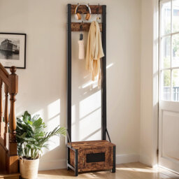 Hall Tree 40cm Wide with Bench and Shoe Storage