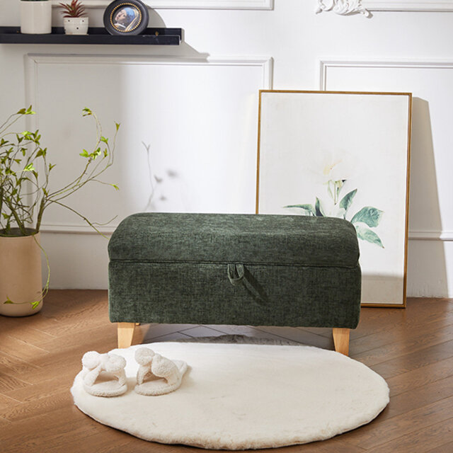 71cm Wide Rectangle Footstool Ottoman with Storage