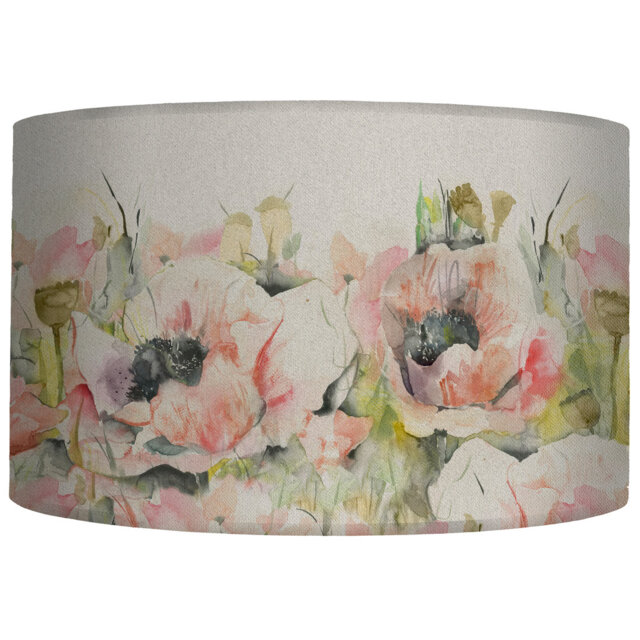 Papavera Eva Floral 40cm Cotton Drum Lamp Shade