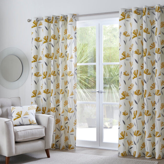 Cotton Semi Sheer Curtain Pair