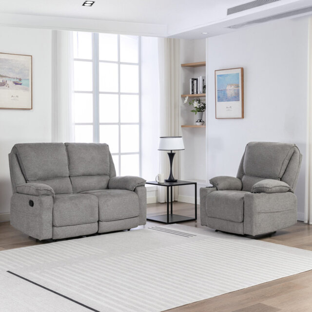 Sydney Latch Recliner 1 and 2 Seater Sofa Set