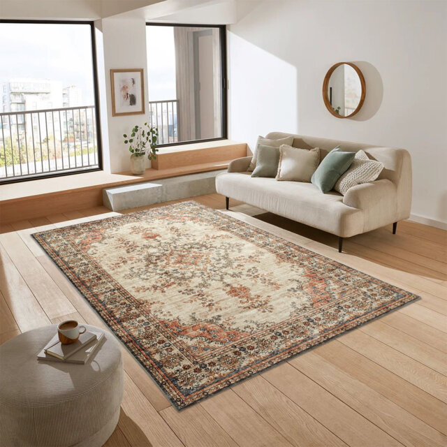 Contemporary Abstract Cashmere Rug – Cozy Plush Area Rug For Home Décor