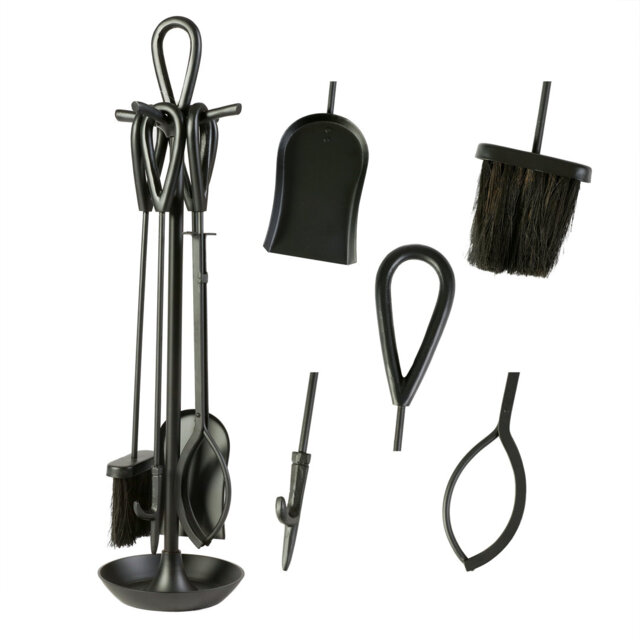 Akmaral Iron Fireplace Tool Set