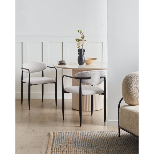 Set of 2 Dining Chairs TANEVIK Fabric