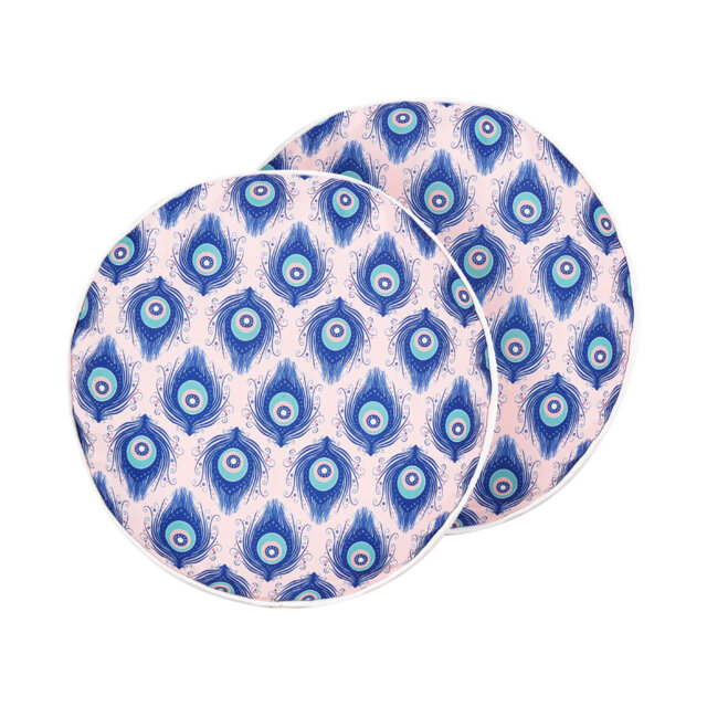 CERIANA Indoor / Outdoor Ikat Circular Throw Cushion With Filling