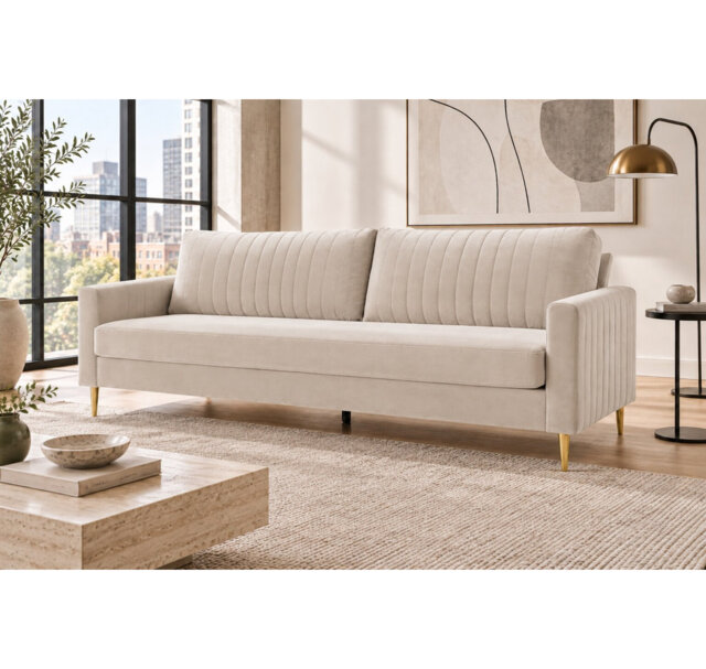 Malverne 3 Seater Velvet Sofa