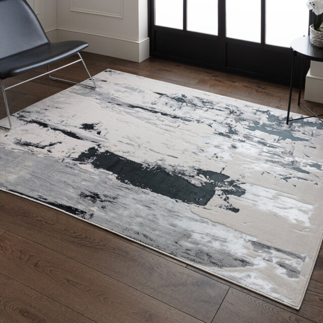 Aurora AU10 Glacier Metallic Beige/Charocal Area Rug