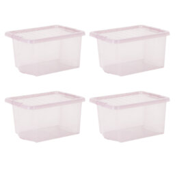 Wham Crystal 28L Plastic Storage Boxes Tint Spectrum