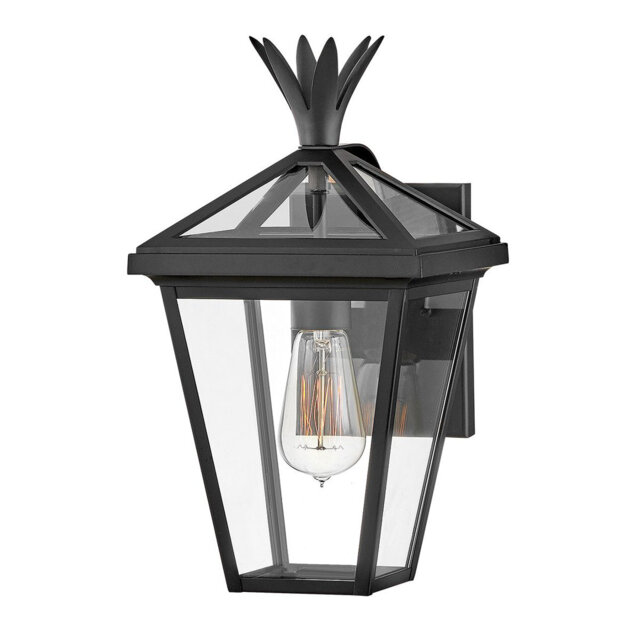 Fatma 36.8cm H Clear Glass Outdoor Wall Lantern