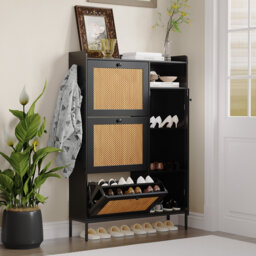 36 Pair Solid Wood Shoe Storage Cabinet