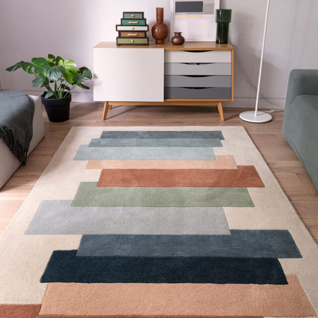 Gina Geometric Pastel Area Rug
