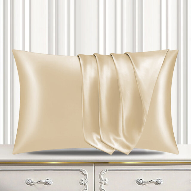 Satin Silk Pillow Cases Pack of 4 Super Soft Smooth Pillow Covers Breathable Hypoallergenic Envelope Closure
