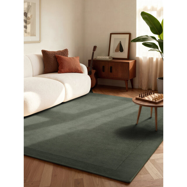 Villeroy & Boch Wool Rug Kivi - Soft Natural Living room Rug with Border, Handmade & Natural, Modern Design