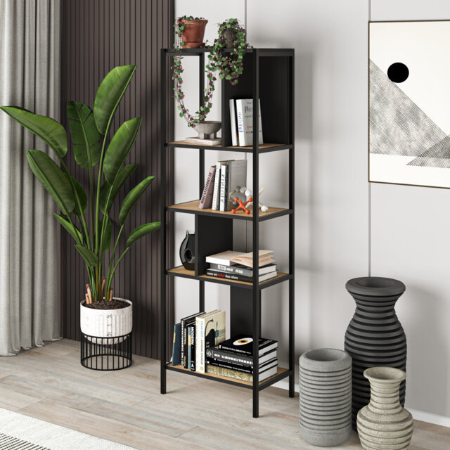 Ajanea 175cm H x 58cm W Metal Standard Bookcase